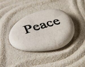Peace Stone on Sand
