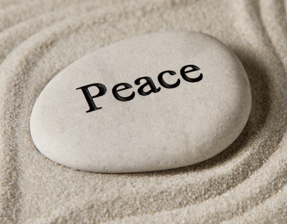 Peace Stone on Sand